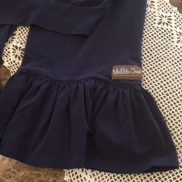 Matilda Jane Sophia Big Ruffle Navy Pants size Small - Picture 5 of 7